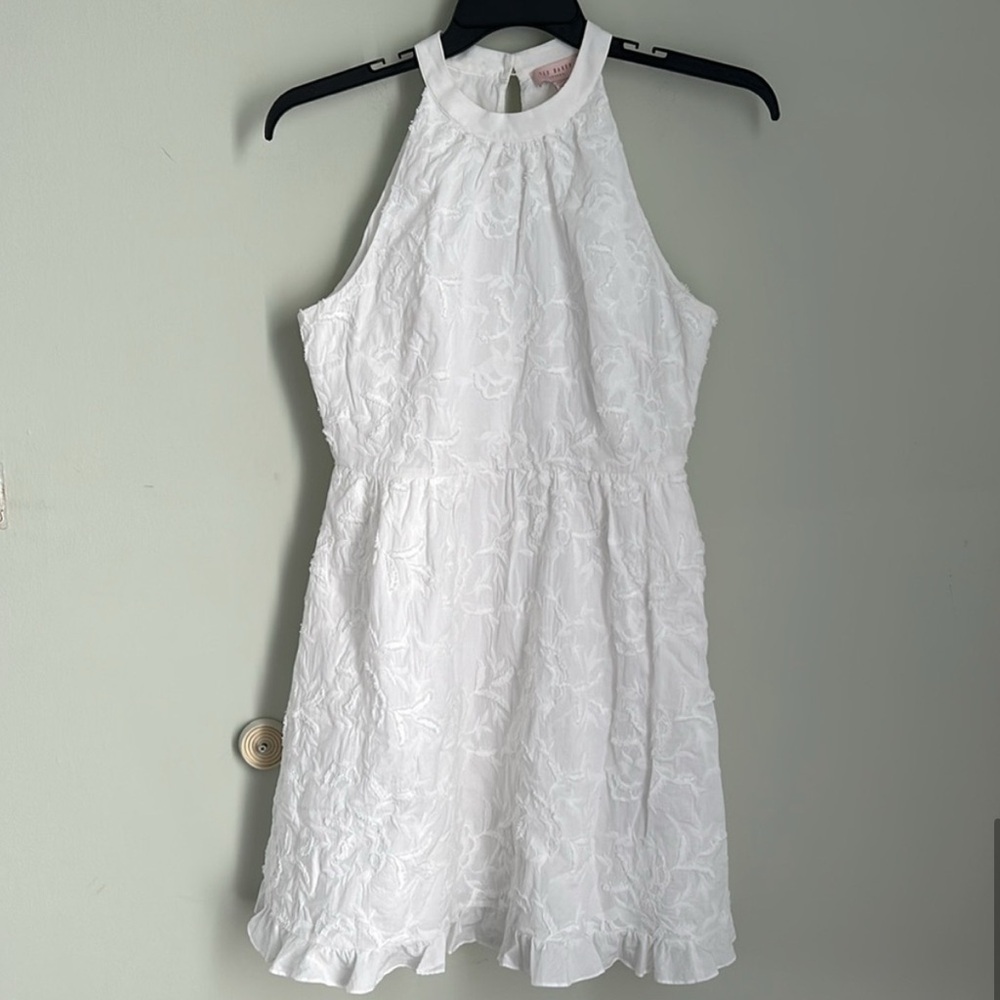 Ted Baker White Floral Backless Dress